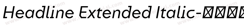 Headline Extended Italic字体转换